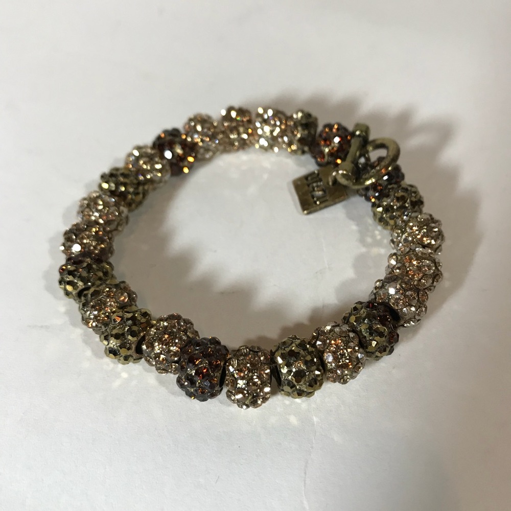 Otazu crystal bracelet in beige, brown and gold